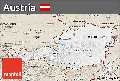 Classic Style Map of Austria