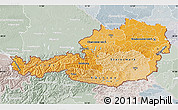 Political Shades Map of Austria, lighten, semi-desaturated
