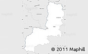 Silver Style Simple Map of Gmund