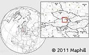 Blank Location Map of Krems an der Donau