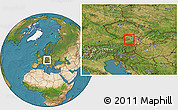 Satellite Location Map of Krems an der Donau