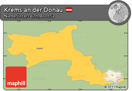 Savanna Style Simple Map of Krems An Der Donau