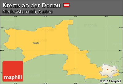 Savanna Style Simple Map of Krems An Der Donau