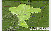 Physical 3D Map of Mistelbach, darken