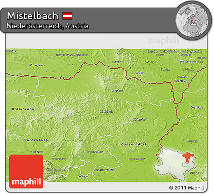 Physical 3D Map of Mistelbach