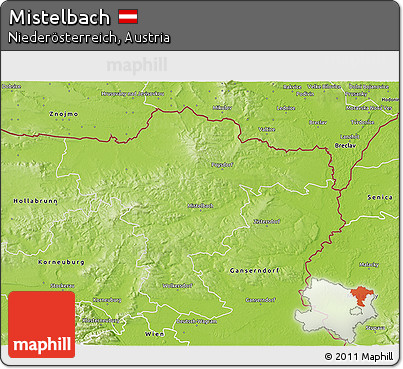 Physical 3D Map of Mistelbach
