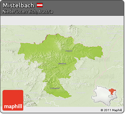 Physical 3D Map of Mistelbach, lighten