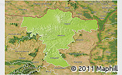 Physical 3D Map of Mistelbach, satellite outside