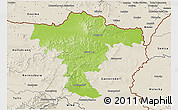Physical 3D Map of Mistelbach, shaded relief outside
