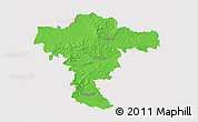 Political 3D Map of Mistelbach, cropped outside