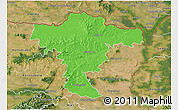 Political 3D Map of Mistelbach, satellite outside