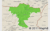 Political 3D Map of Mistelbach, shaded relief outside