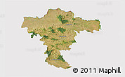 Satellite 3D Map of Mistelbach, cropped outside