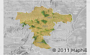 Satellite 3D Map of Mistelbach, lighten, desaturated