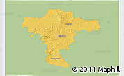 Savanna Style 3D Map of Mistelbach, single color outside