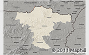 Shaded Relief 3D Map of Mistelbach, darken, semi-desaturated