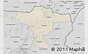 Shaded Relief 3D Map of Mistelbach, desaturated