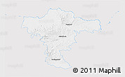 Silver Style 3D Map of Mistelbach, single color outside