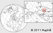 Blank Location Map of Mistelbach, highlighted parent region, within the entire country