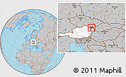 Gray Location Map of Mistelbach, highlighted country
