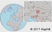 Gray Location Map of Mistelbach