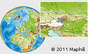 Physical Location Map of Mistelbach, highlighted country, highlighted parent region