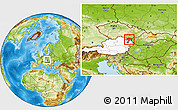 Physical Location Map of Mistelbach, highlighted country