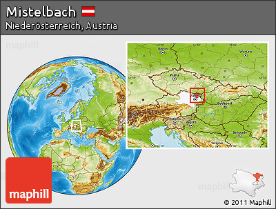 Physical Location Map of Mistelbach, highlighted parent region