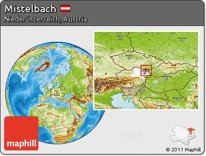 Physical Location Map of Mistelbach, highlighted parent region