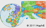 Political Location Map of Mistelbach, within the entire country