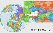 Political Location Map of Mistelbach, highlighted country