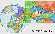 Political Location Map of Mistelbach, highlighted parent region