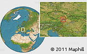 Satellite Location Map of Mistelbach