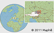 Savanna Style Location Map of Mistelbach, highlighted country, highlighted parent region