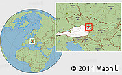 Savanna Style Location Map of Mistelbach, highlighted country