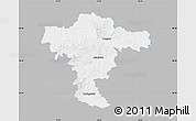 Gray Map of Mistelbach, single color outside