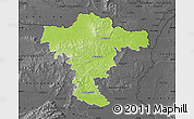Physical Map of Mistelbach, darken, desaturated
