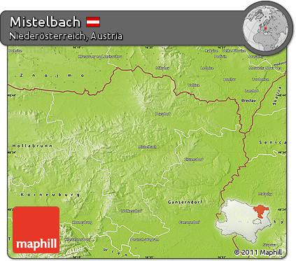 Physical Map of Mistelbach