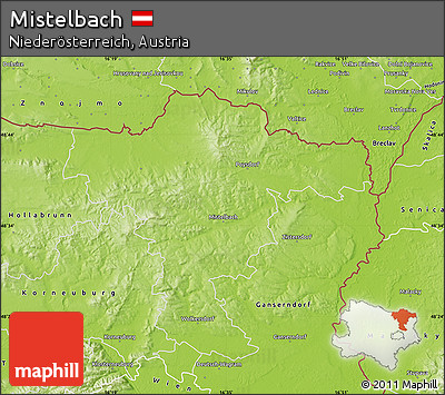Physical Map of Mistelbach