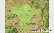 Physical Map of Mistelbach, satellite outside