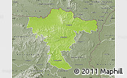 Physical Map of Mistelbach, semi-desaturated
