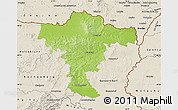 Physical Map of Mistelbach, shaded relief outside