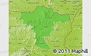 Political Map of Mistelbach, physical outside