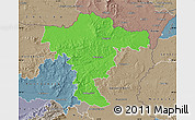 Political Map of Mistelbach, semi-desaturated