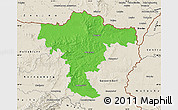 Political Map of Mistelbach, shaded relief outside