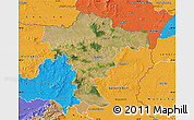 Satellite Map of Mistelbach, political outside