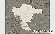 Shaded Relief Map of Mistelbach, darken