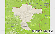 Shaded Relief Map of Mistelbach, physical outside