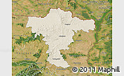 Shaded Relief Map of Mistelbach, satellite outside
