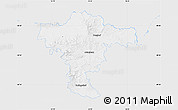 Silver Style Map of Mistelbach, single color outside